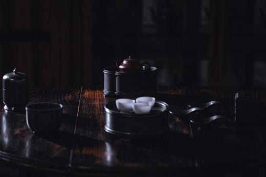 学古海棠壶承纯锡手工壶承葵花纹落水茶船分盖式建水 商品图3