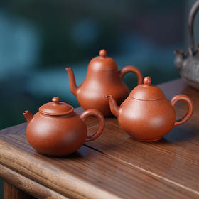 梨皮朱泥三绝紫砂壶，典藏级梨皮朱泥老料，复刻清代三大高手名壶，大师监制