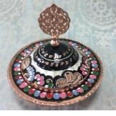 铜雕花手工绘刻珐琅彩土耳其糖罐(Lokumlu） 商品图0