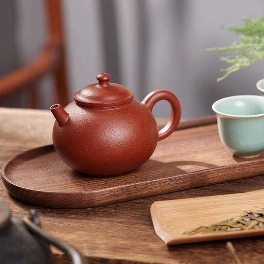 梨皮朱泥三绝紫砂壶，典藏级梨皮朱泥老料，复刻清代三大高手名壶，大师监制 商品图4