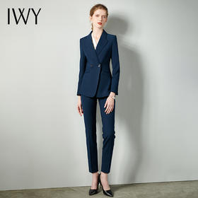 IWY/职业装藏青色西服西装套装女售楼部职场商务干练经理团队工作服装CP10345