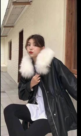 ZH女士加棉皮尤外套