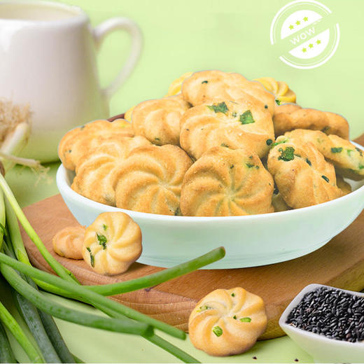 麦得隆怡鹭香葱味小曲奇小熊饼干休闲零食 商品图1