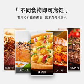 【蓝宝】德国蓝宝家用加深加大双面加热可拆洗披萨机【蓝宝】