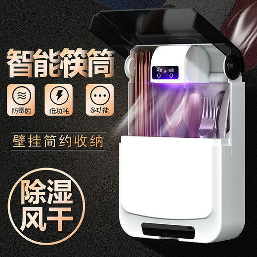 筷笼子家用多功能筷子筒沥水防霉消壁挂式餐具收纳盒厨房置物架 商品图4