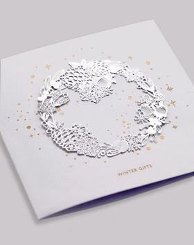 冬季的礼物书签