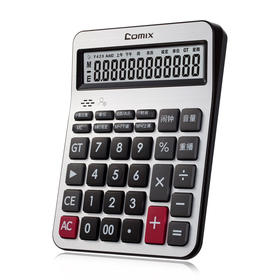 齐心语音计算器C-8168土豪金办公用品学生用多功能