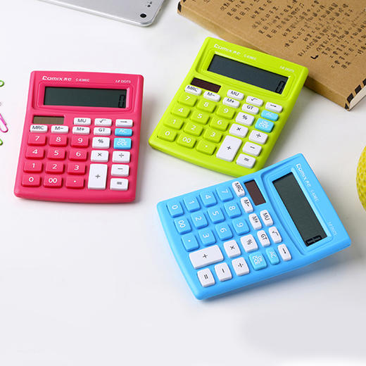 齐心时尚办公计算器C-838EC办公用品学生用多功能 商品图3