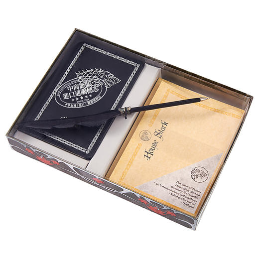 【中商原版】冰与火之歌豪华文具套装：史塔克家族 英文原版 Game of Thrones: House Stark：Desktop Stationery Set (with Pen) 商品图2