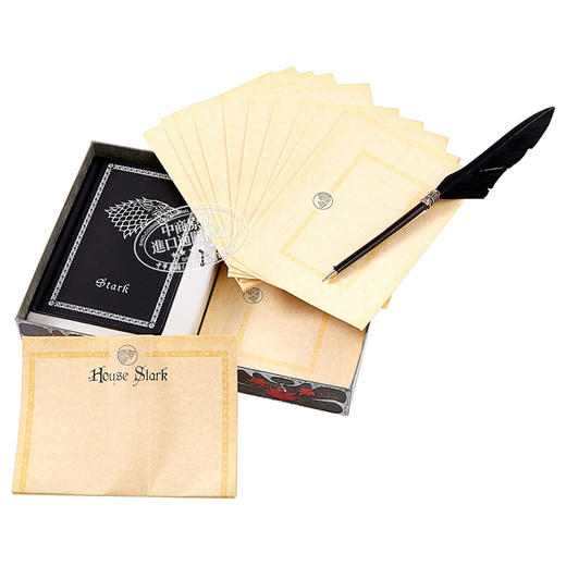 【中商原版】冰与火之歌豪华文具套装：史塔克家族 英文原版 Game of Thrones: House Stark：Desktop Stationery Set (with Pen) 商品图3