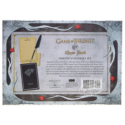 【中商原版】冰与火之歌豪华文具套装：史塔克家族 英文原版 Game of Thrones: House Stark：Desktop Stationery Set (with Pen) 商品图1