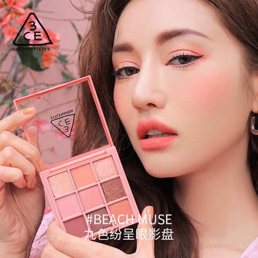 3CE 九宫格眼影盘 8g 哑光亮片大地色 商品图3