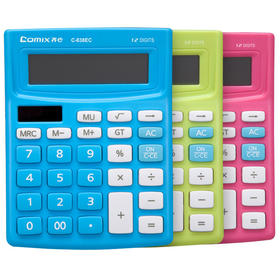 齐心时尚办公计算器C-838EC办公用品学生用多功能