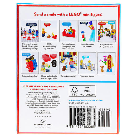 【中商原版】LEGO Minifigure Notes 英文原版 乐高人仔便签纸 趣味礼品 LEGO 商品图1