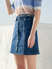 欧芮儿夏新款高腰显瘦牛仔半身裙女百搭短裙洋气口袋包臀裙 商品缩略图2