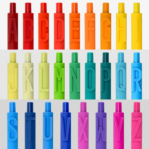 文采单支字母笔按动中性笔糖果色 商品图0