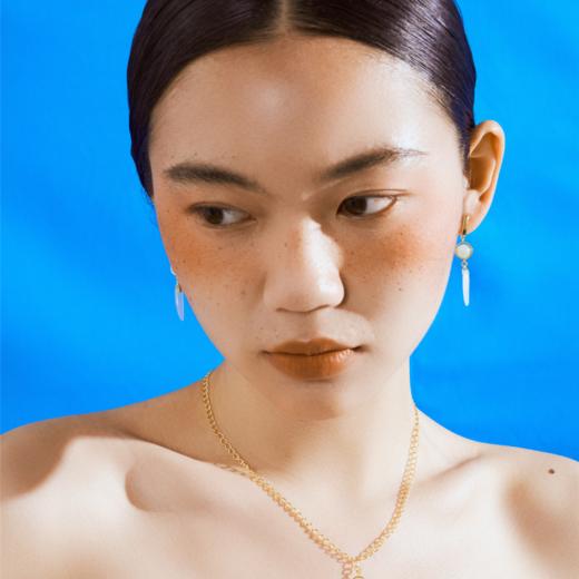 狼牙纯银翡翠耳坠 商品图3