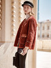 欧芮儿羊剪绒短外套女冬季新款休闲砖红色小香风洋气保暖外套 商品缩略图1