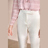 欧芮儿白色休闲裤女春季新款高腰显瘦简洁时髦通勤职场直筒烟管裤 商品缩略图2