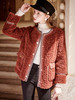 欧芮儿羊剪绒短外套女冬季新款休闲砖红色小香风洋气保暖外套 商品缩略图0