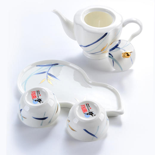 陶园梦竹韵茶具4件套功夫茶套装家用办公 商品图2