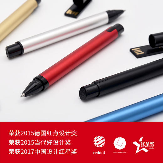 文采CYBER智存/0.6黑色U盘笔16G/K1010商务礼品男女士签字笔 商品图2