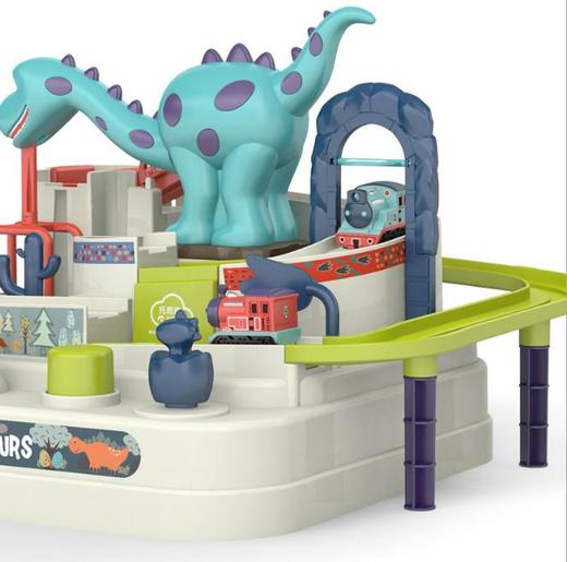 【儿童玩具】*恐龙乐园火车大冒险汽车轨道停车场男孩益智玩具套装 商品图2