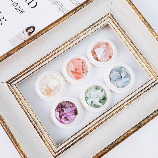 美甲饰品不规则贝壳片水晶石混合装鲍鱼片光疗胶厚薄日系立体天然 商品图1