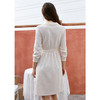 欧芮儿春新款娃娃领七分袖收腰连衣裙女 商品缩略图4