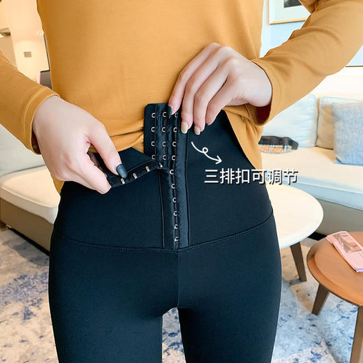 塑腰提臀排扣芭比裤健身显瘦鲨鱼皮外穿液体蚂蚁瑜伽打底裤大码女 商品图1