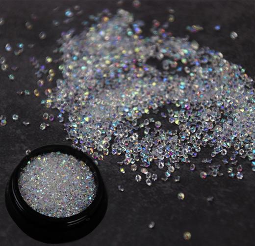 美甲饰品美甲微钻双尖裸钻矿金矿灰银色尖底玻璃水钻DIY指甲饰品 商品图1