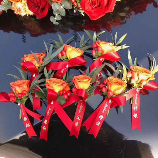 红色系胸花 商品图0