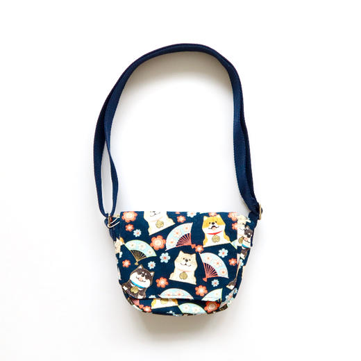 HUJI祤集Flap斜挎包风の花花扇樱花柴犬 商品图0