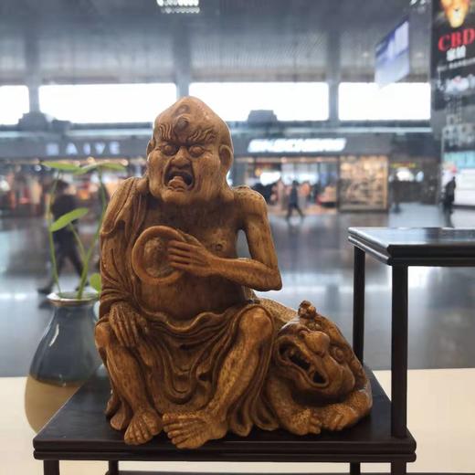 《伏虎》竹雕摆件 11.5*9.5 商品图0