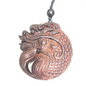 圆形鱼化龙挂件