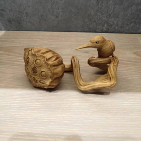 一路连科°黄杨摆件 大