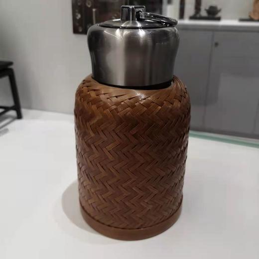 金边竹编小胖保温杯（粗） 商品图0