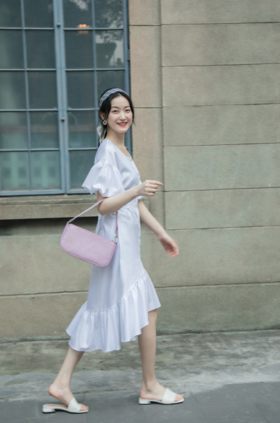 复古度假风！浪漫的花苞袖连衣裙