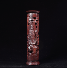 童子拜观音°大&小款酸枝香筒