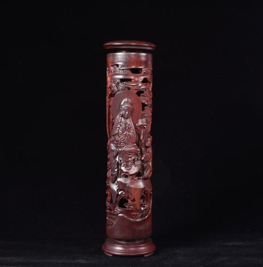 童子拜观音°大&小款酸枝香筒 商品图0