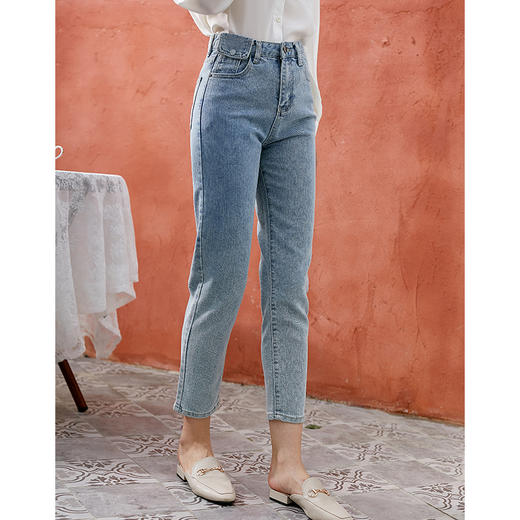 欧芮儿春新款高腰显瘦牛仔裤女 商品图1