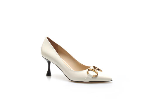 豪麟名鞋奥莱迪嘉女装牛移膜革时尚气质皮鞋DJYZA11WP011白色  原价1660元 商品图0