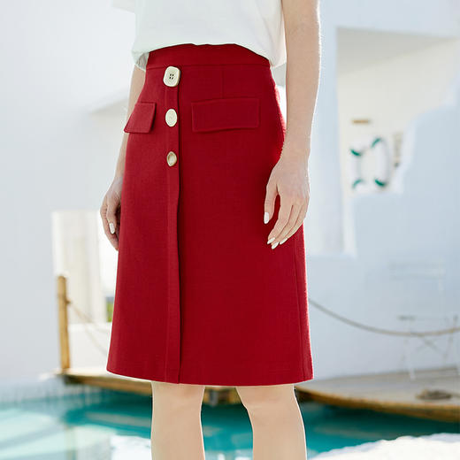 欧芮儿春新款红色半身裙 商品图1