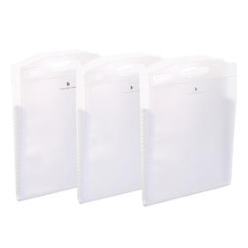 齐心风琴包竖式5格中包A4A3187银收纳文件袋多层文件夹