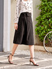 欧芮儿黑色半身裙春季新款高腰显瘦时髦经典气质设计感A字中长裙 商品缩略图3