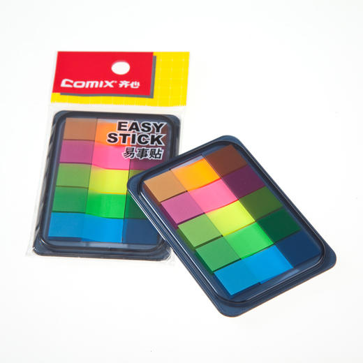 齐心荧光膜抽取式标签D7012便签纸易事贴索引贴 商品图2