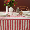 红色条纹桌布长方形餐桌布客厅布艺美式新年风北欧高档茶几台布 商品缩略图2