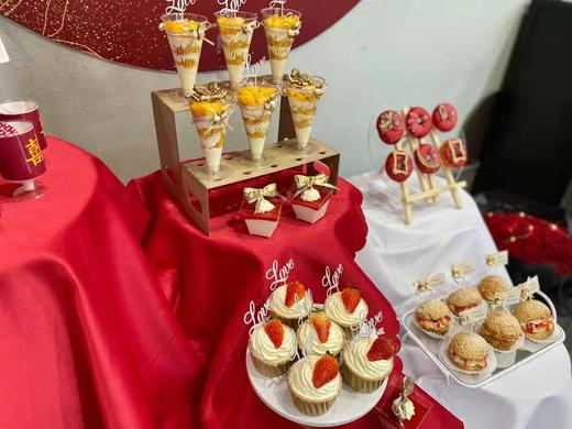 订婚红色系甜品台 商品图2