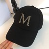 法国2020秋冬新款帽子女M标黑色棒球帽时尚鸭舌帽户外百搭防嗮帽 商品缩略图1