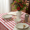 红色条纹桌布长方形餐桌布客厅布艺美式新年风北欧高档茶几台布 商品缩略图3